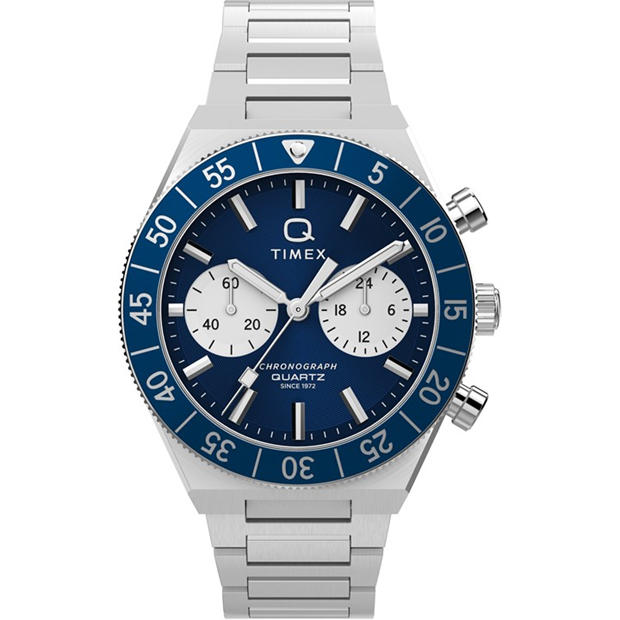 Silver/Blue - Timex - Men's Continental Quartz Analogue Watch