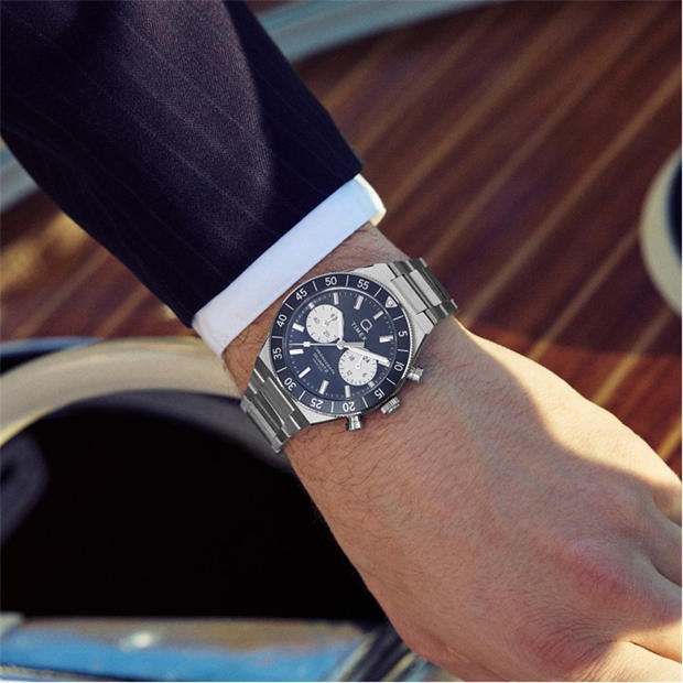 Silver/Blue - Timex - Men's Continental Quartz Analogue Watch