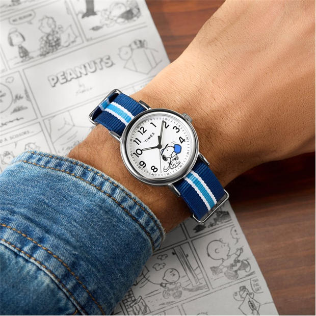 White/Silver - Timex - Men's Peanuts Quartz Analogue Watch