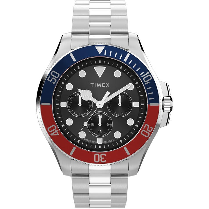 Timex Men's Black Coast Quartz Analogue Watch in Size 43 mm, Sports Direct