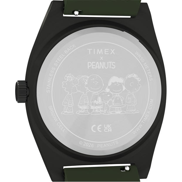 Green/Silver - Timex - Men's Peanuts Quartz Analogue Watch