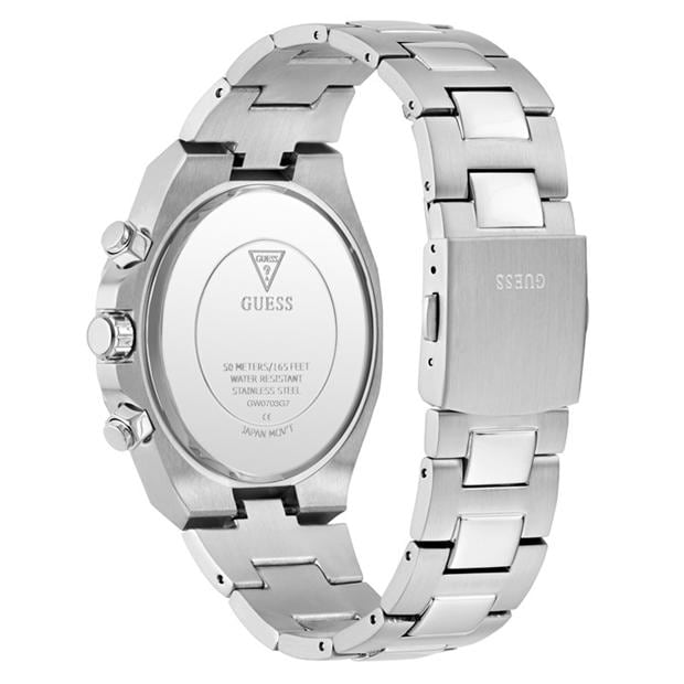 Burgundy/Silver - Guess - Men's Equity Quartz Analogue Watch