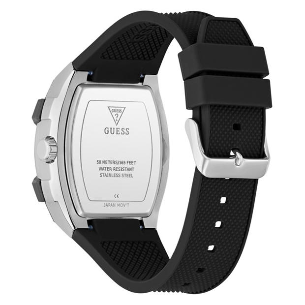 Burgundy/Silver - Guess - Men's Phoenix Quartz Analogue Watch
