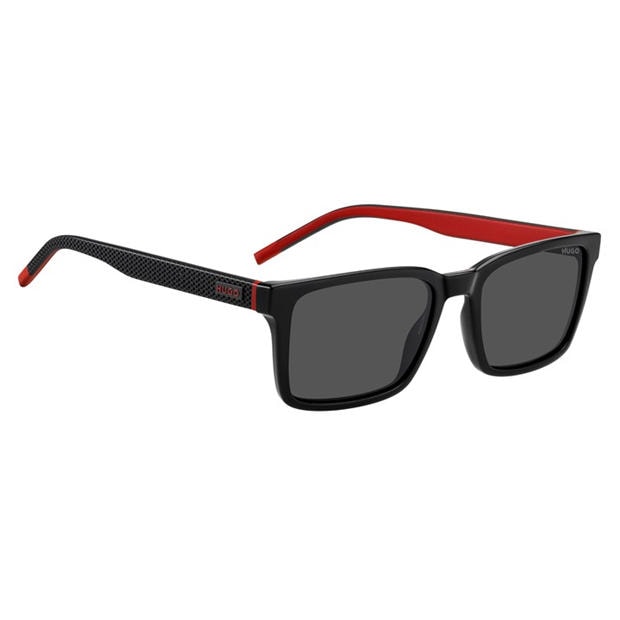 Black - Hugo - Men's Rectangular Wayfarer Sunglasses