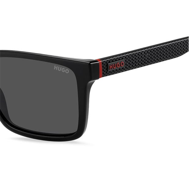 Black - Hugo - Men's Rectangular Wayfarer Sunglasses