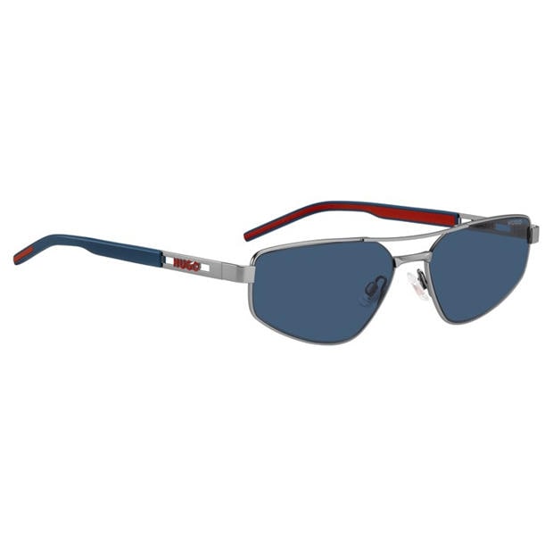 Matte Ruthenium - Hugo - Men's Rectangular Sun Round Sunglasses