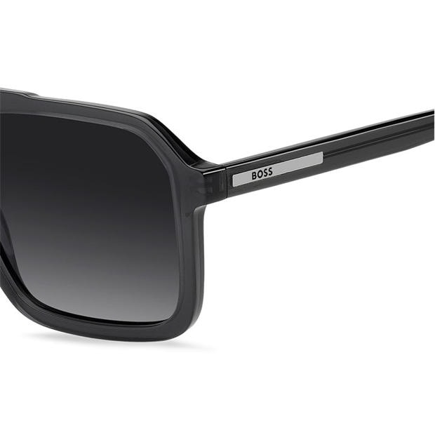 Grey - Boss - Men's Square Rectangle Sunglasses