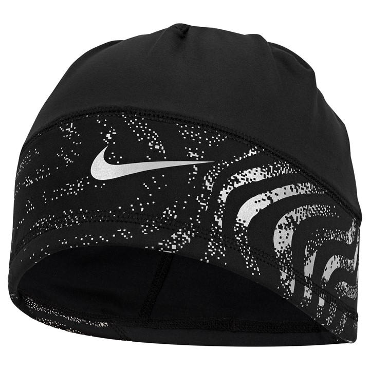 Nike  Black Terra Dri-Fit Uncuffed Running Beanie - Reflective, Sports Direct
