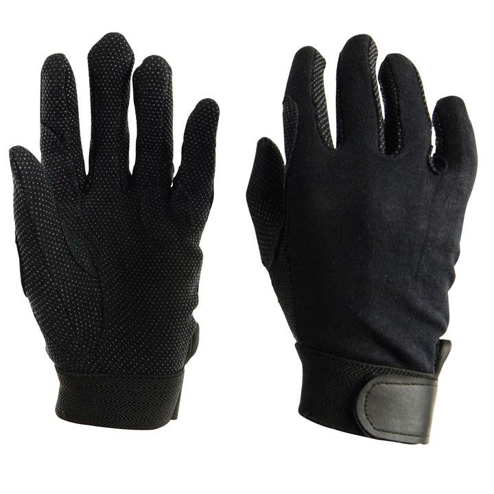 Dublin  Black Track Riding Glove in Size L, Sports Direct