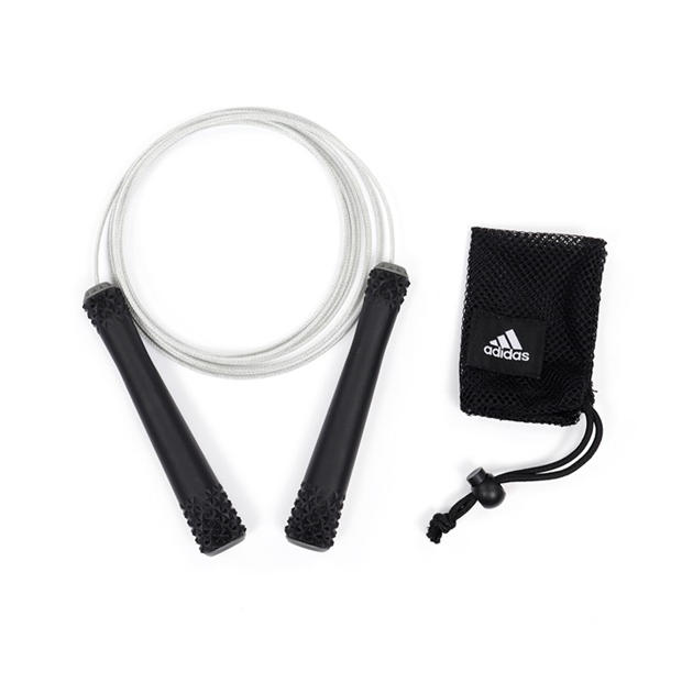 Black - adidas - Adjustable Steel Skipping Rope