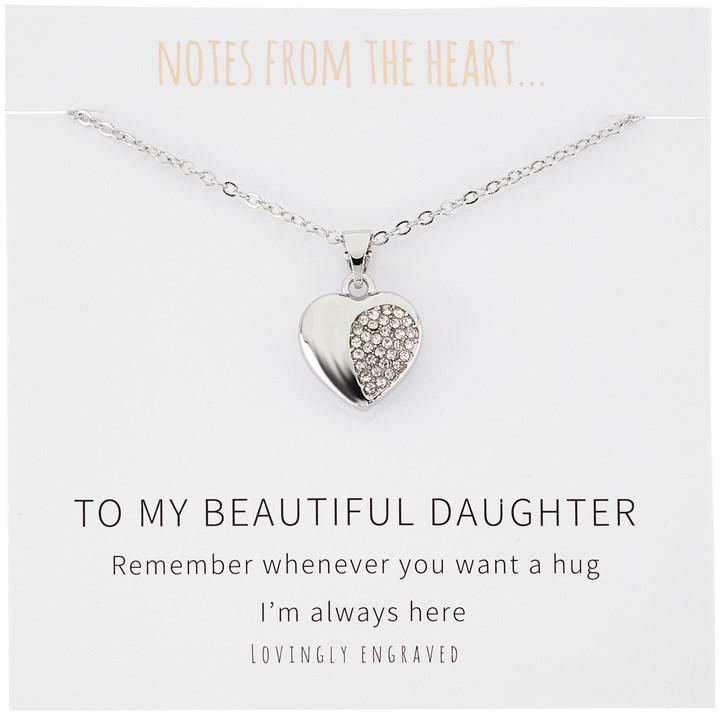 Notes From The Heart Women's Silver Nfth To My Beautiful Daughter, Sports Direct