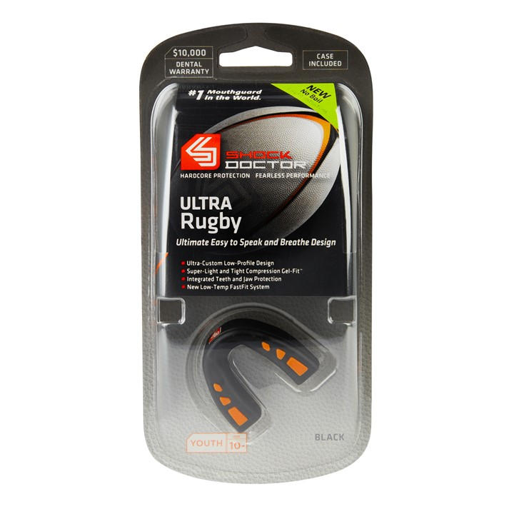 Shock Doctor  Black Rugby Mouthguard in Size Junior, Sports Direct