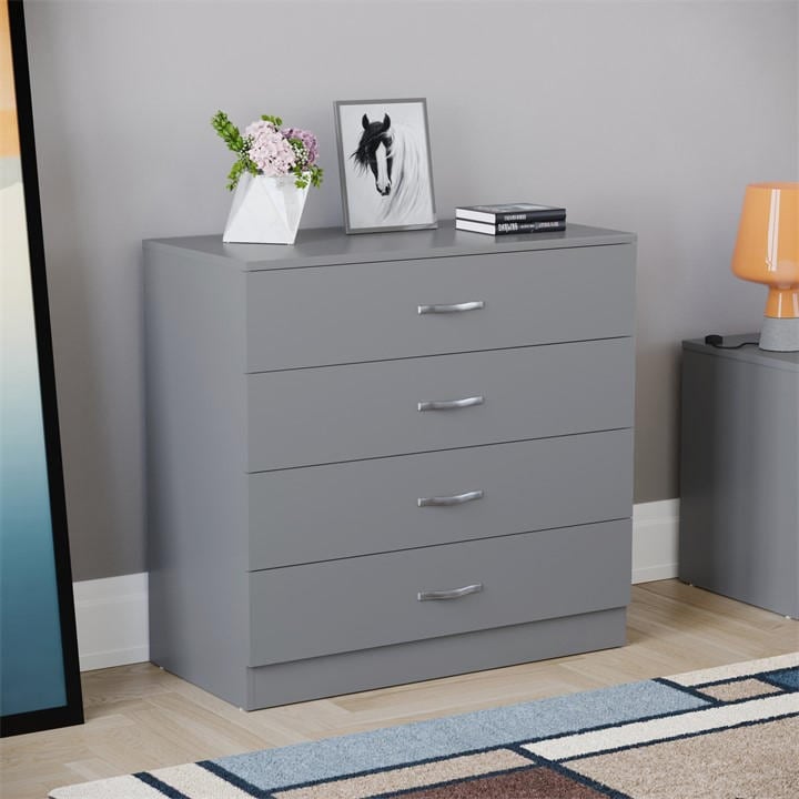 Lassic  Grey Vida Designs Riano 4 Drawer Chest, Sports Direct