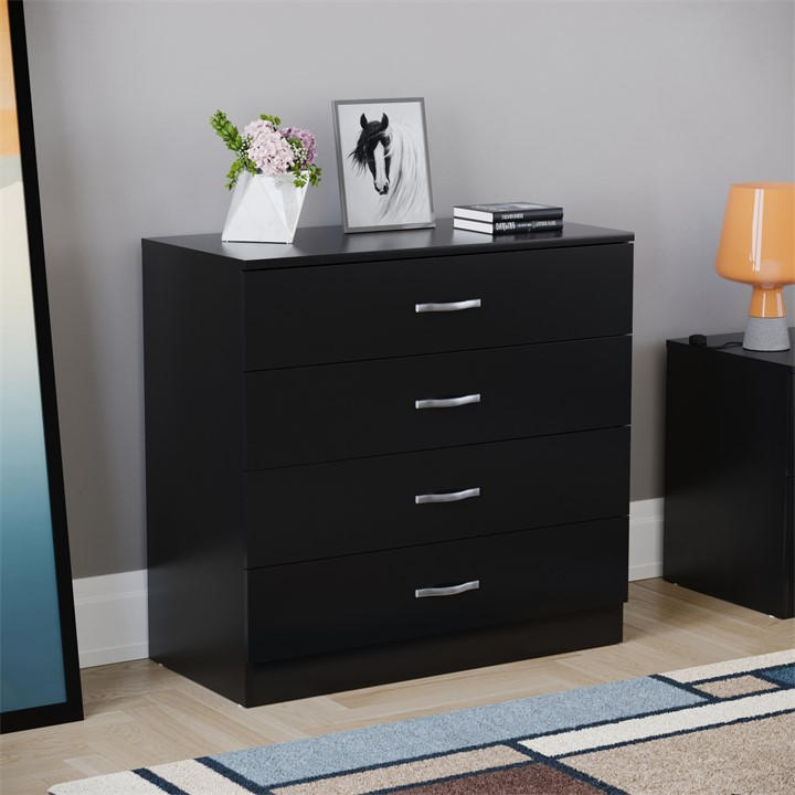 Lassic Vida Designs Riano 4 Drawer Chest - Black