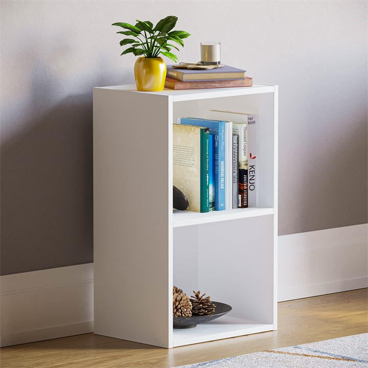 Lassic  White Vida Designs Oxford 2 Tier Cube Bookcase, Sports Direct