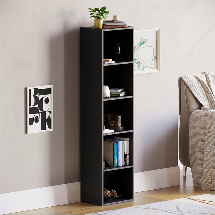 Lassic  Black Vida Designs Oxford 5 Tier Cube Bookcase, Sports Direct