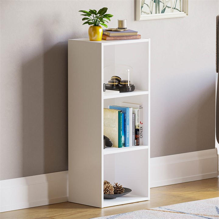 Lassic Vida Designs Oxford Cube Bookcase White Size 3 Tier - Image 2