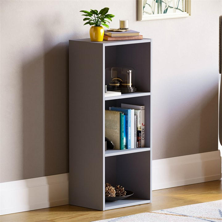 Lassic  Grey Vida Designs Oxford 3 Tier Cube Bookcase, Sports Direct