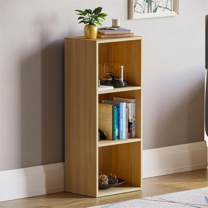 Lassic  Beige Vida Designs Oxford 3 Tier Cube Bookcase, Sports Direct