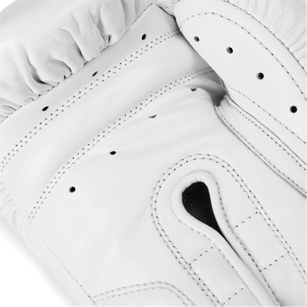 White - Everlast - 1910 Pro Leather Hook and Loop Boxing Gloves