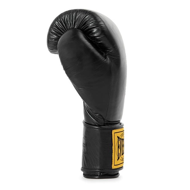 Black - Everlast - 1910 Pro Leather Hook and Loop Boxing Gloves