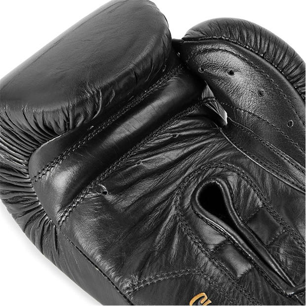 Black - Everlast - 1910 Pro Leather Hook and Loop Boxing Gloves