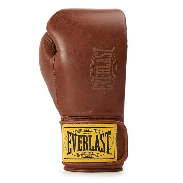 Brown - Everlast - 1910 Pro Leather Hook and Loop Boxing Gloves