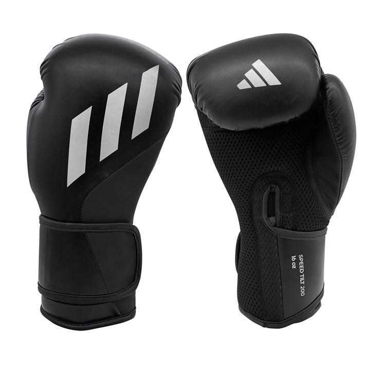 Adidas  Black Speed 200 Tilt Boxing Gloves in Size 10oz, Sports Direct
