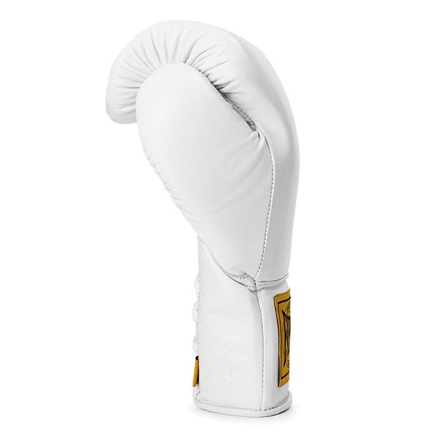 White - Everlast - 1910 Pro Leather Laced Boxing Gloves