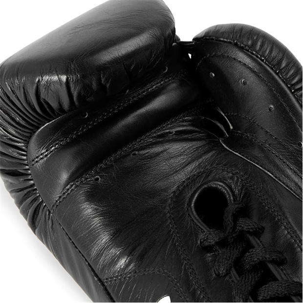 Black - Everlast - 1910 Pro Leather Laced Boxing Gloves