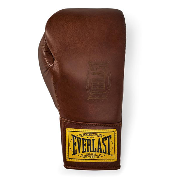 Brown - Everlast - 1910 Pro Leather Laced Boxing Gloves
