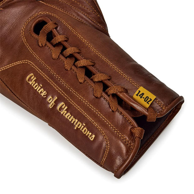 Brown - Everlast - 1910 Pro Leather Laced Boxing Gloves