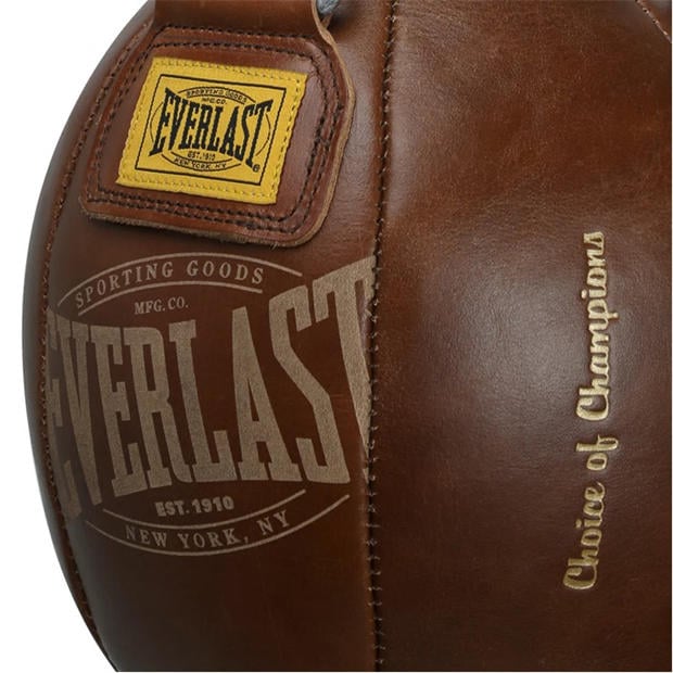 Vintage Brown - Everlast - 1910 Pro Leather Head Hunter Punching Bag 11lb