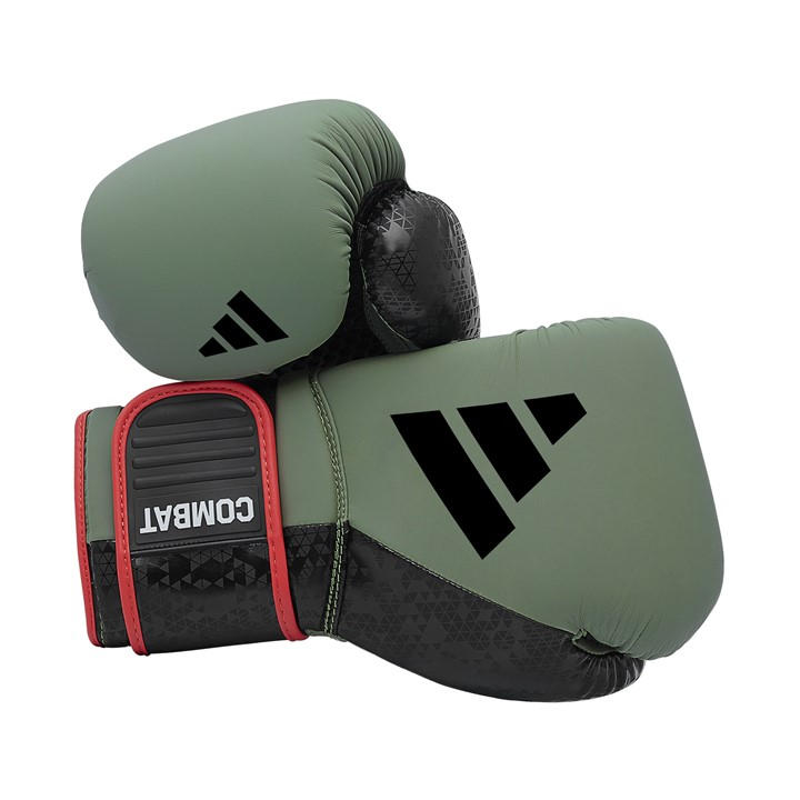 Adidas  Green Combat 50 Boxing Gloves in Size 16oz, Sports Direct