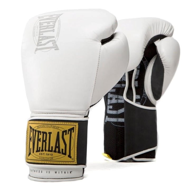 Everlast  White 1910 Classic Training Glove in Size 12oz, Sports Direct