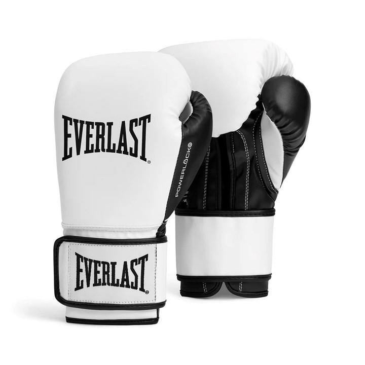 Everlast  White Powerlock Boxing Hook & Loop Glove in Size 10oz, Sports Direct