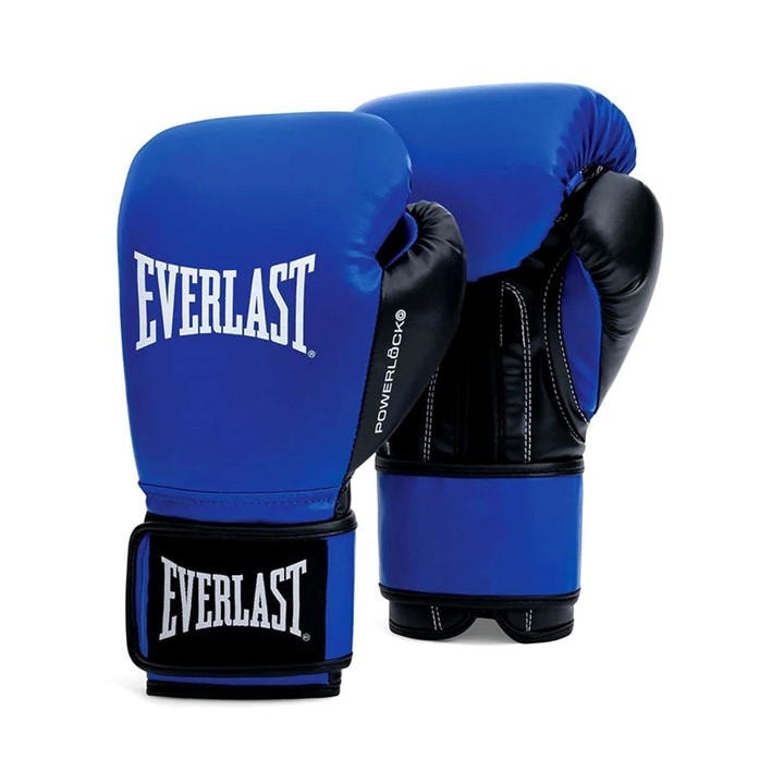 Everlast  Blue Powerlock Boxing Hook & Loop Glove in Size 14oz, Sports Direct