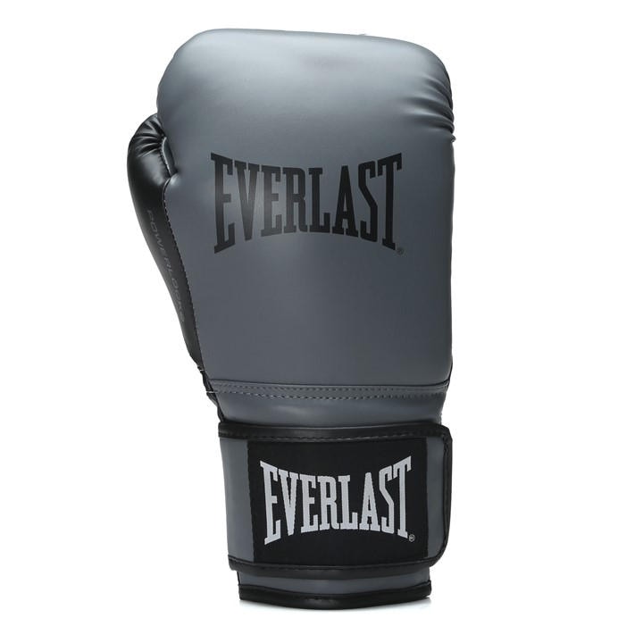 Everlast  Grey Powerlock Boxing Hook & Loop Glove in Size 10oz, Sports Direct