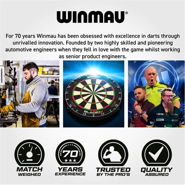 Gold/Black - Winmau - Neutron Brass Darts