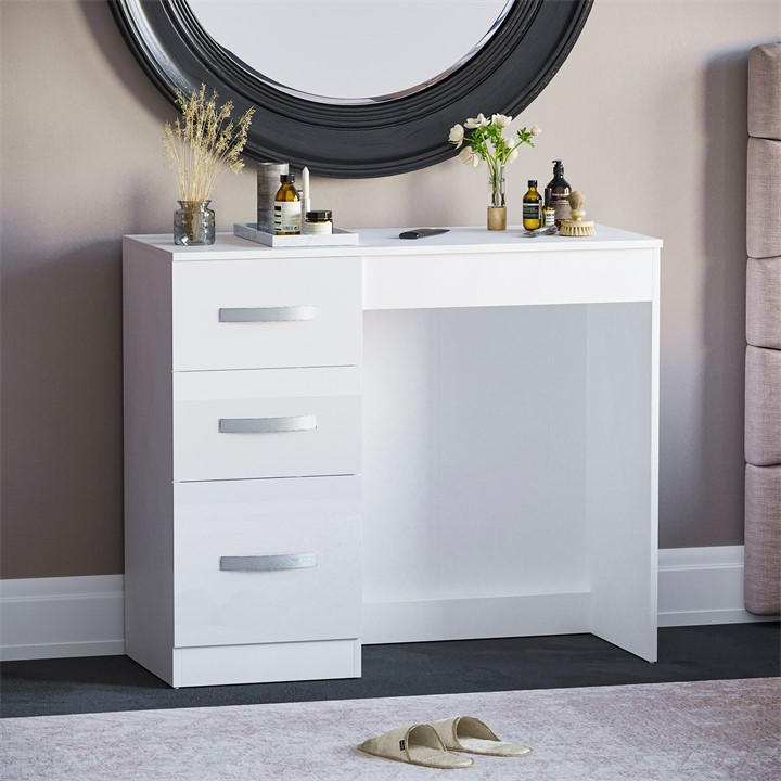 Lassic  White Vida Designs Hulio 3-Drawer Dressing Table, Sports Direct