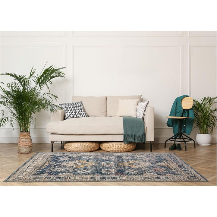 Ultimate Rug  Blue Nova Traditional Lillian in Size 120x170cm, Sports Direct