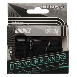 thumbnail image 2 of Mr. Lacy Fatties Flat Laces – 130cm Long, 25mm Wide, High Quality Black Fat Laces 2 of 5