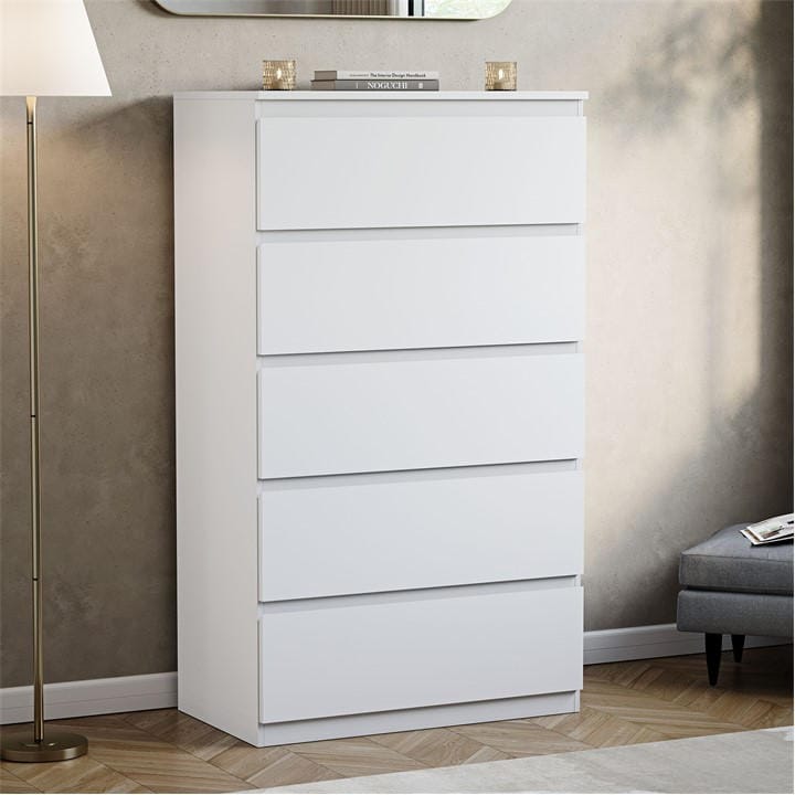 Lassic  White Vida Designs Denver 5 Drawer Chest, Sports Direct