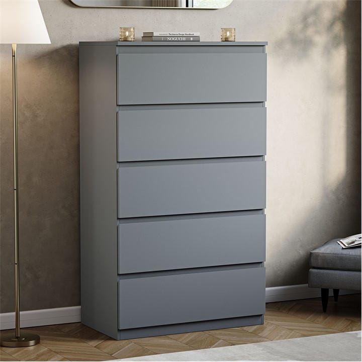 Lassic  Grey Vida Designs Denver 5 Drawer Chest, Sports Direct