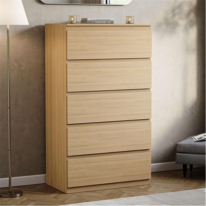 Lassic  Beige Vida Designs Denver 5 Drawer Chest, Sports Direct