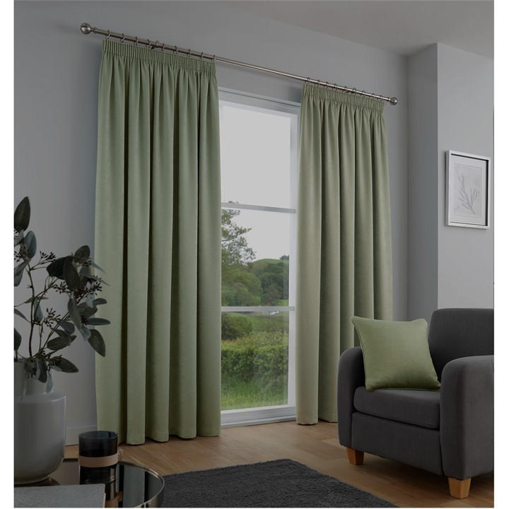 Galaxy     Dim Out Self Lined Pencil Pleat Curtains, Football by Fusion in Size 90x90 Inch, Sports Direct