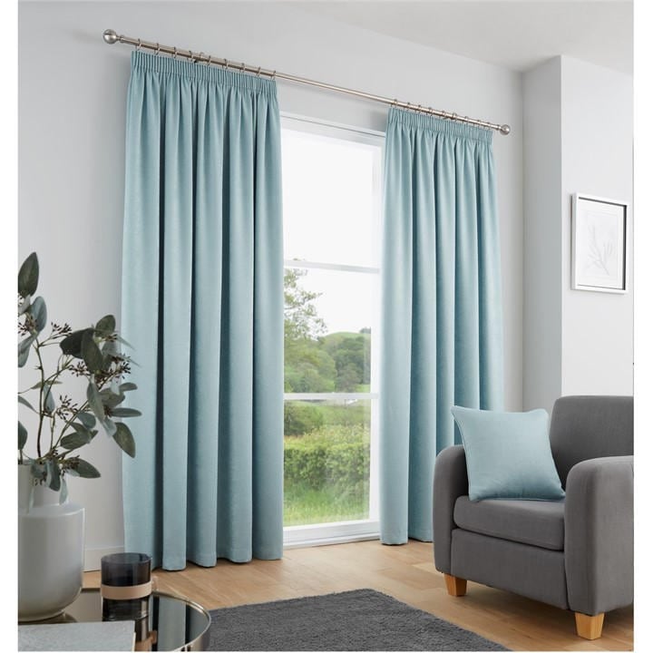 Galaxy     Dim Out Self Lined Pencil Pleat Curtains, Football by Fusion in Size 66x72 Inch, Sports Direct