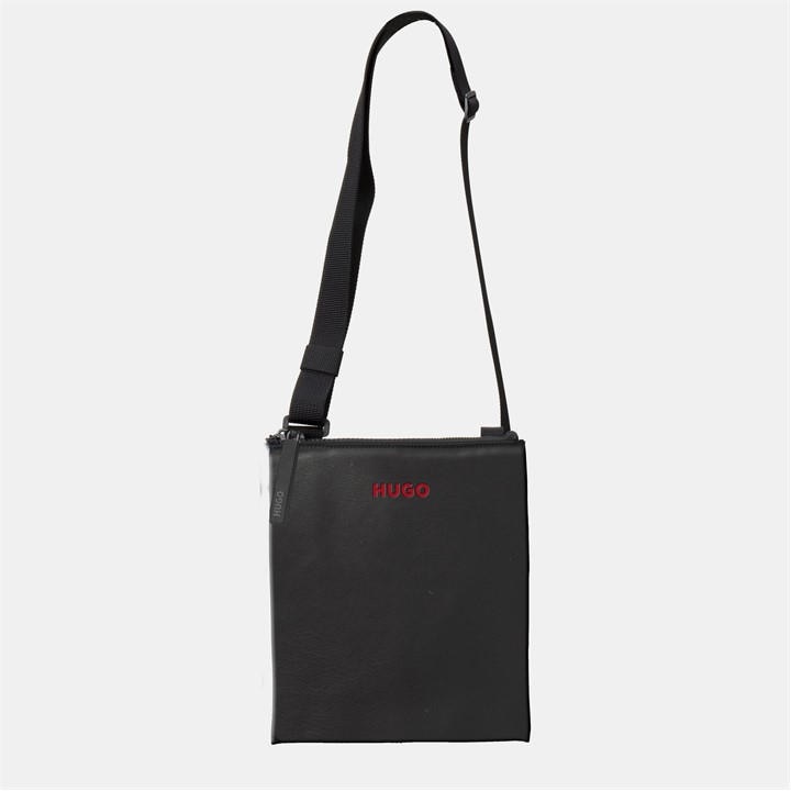 Hugo Men's Black Harry Zipped Cross Body Bag, Sports Direct