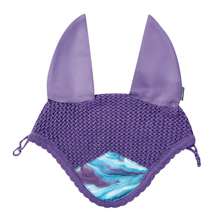 Weatherbeeta  Purple Prime Marble Ear Bonnet in Size Full, Sports Direct