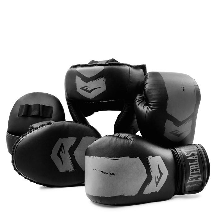 Everlast Black Prospect Complete Youth Boxing Kit, Sports Direct